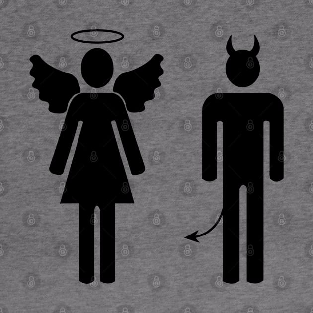 Angel and demon couple by Créa'RiBo